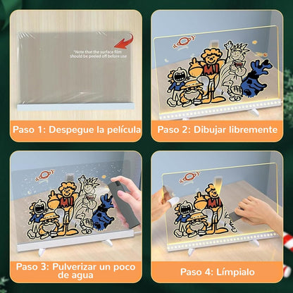 Tablero de dibujo luminoso